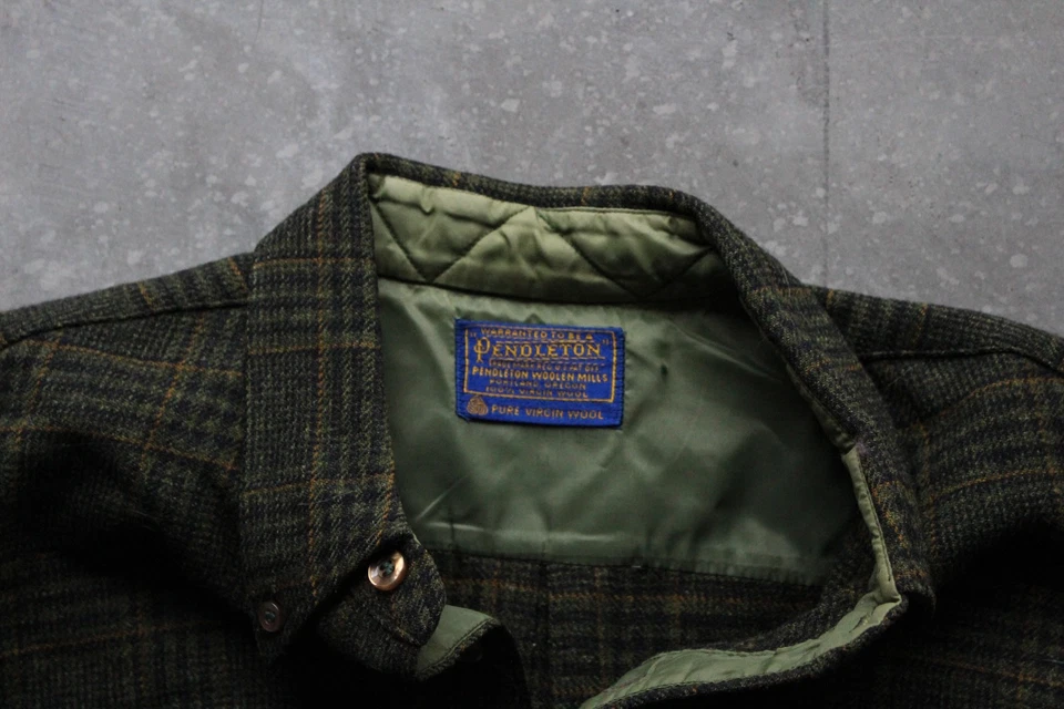 VTG Pendleton Wool Mens Large Short Sleeve Plaid Flannel Button Up Shirt 60s 70s - Image 3 of 4