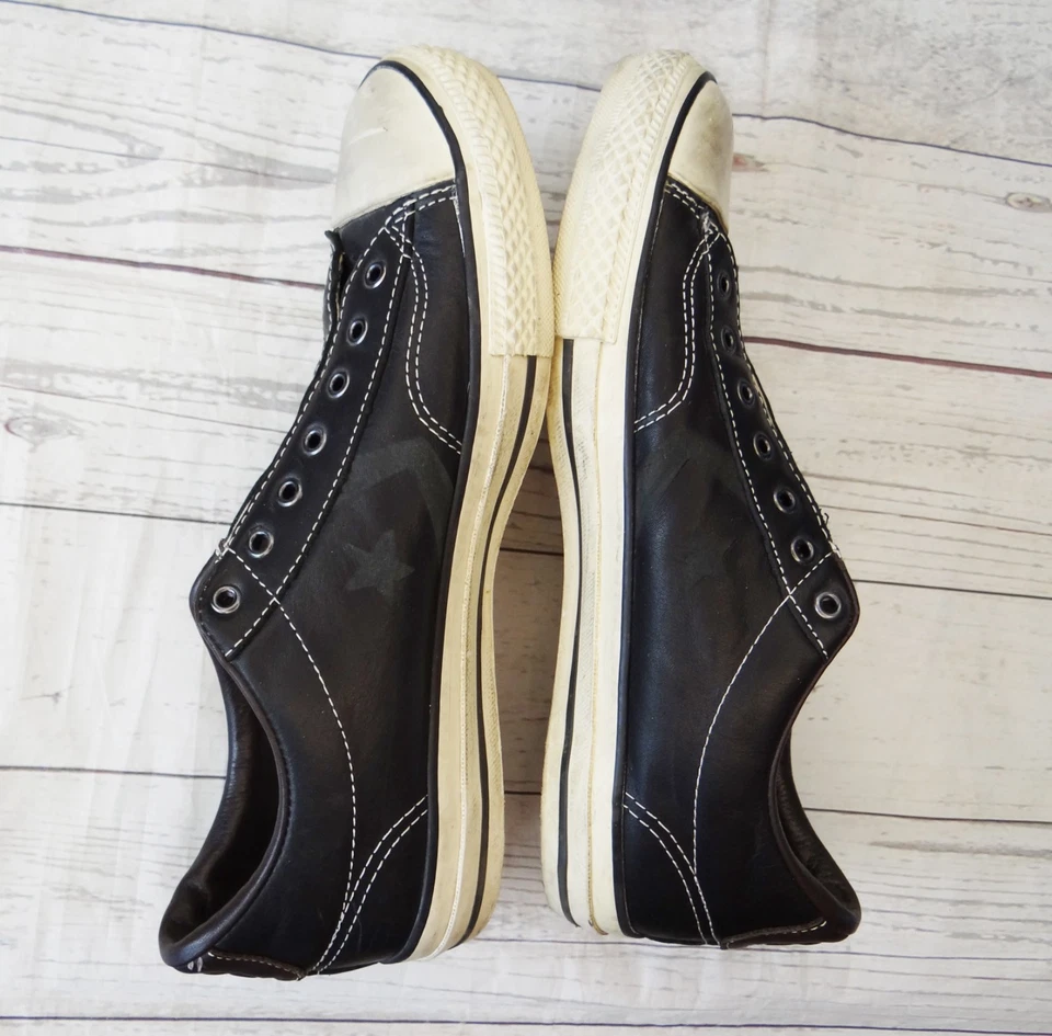 John Varvatos X Converse Talla 9 Hombre’s Star Player Cuero Negro Foto 4 de 4