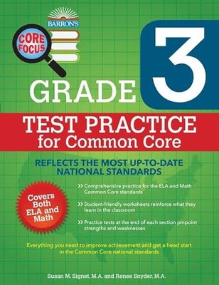 Barron's Test Prep Ser.: Core Focus Grade 3: Test Practice for Common Core by...