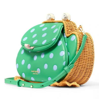 Kate Spade Lily Polka Dot Wicker 3D Frog Crossbody Bag | eBay Kate Spade Lily Polka Dot Wicker 3D Frog Crossbody Bag | eBay