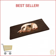 Self Warming Cat Mat - 36x24in Thermal Dog Crate Pad with Removable Washable She