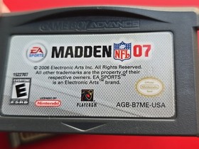 Madden NFL 07 Game Boy Advance Nintendo GBA Football Authentic Seahawks