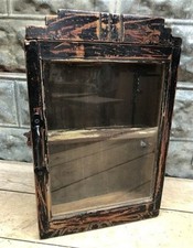 Medicine Cabinet, Vintage Wood Display Case, Wall Mount Cupboard, Shadow Box BMB