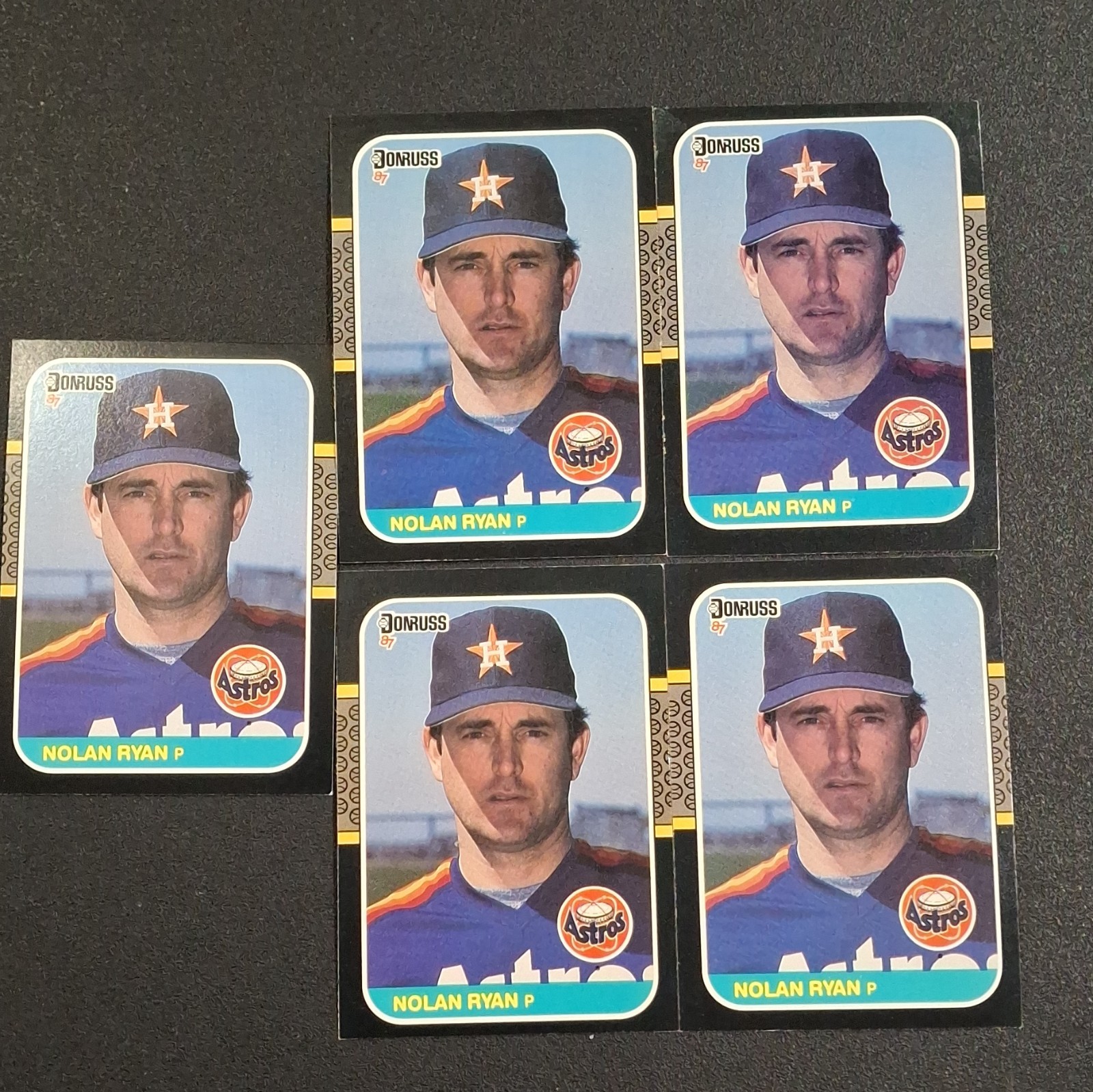Donruss 1987 Donruss Baseball 5-Card Lot Nolan Ryan #138 Houston Astros