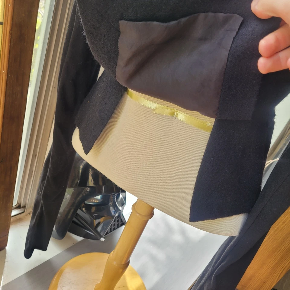 Blazer Rick Owen F/W 2019 Larry Mixed Textile Lana Negro 42 Lana RP19F5747-WFJA Foto 3 de 4