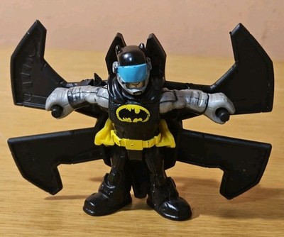Imaginext DC Batman Batwing Glider & Figur schwarz gelb silber Arme