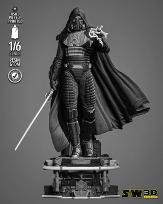 Darth Malgus – SW3D 3D Printed 16K Unpainted Resin Statue 1:6 scale 420mm - Image 1 of 4
