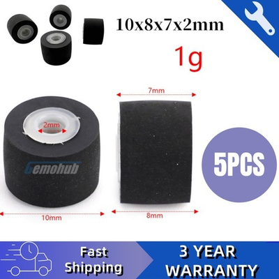 #ad NEW 5PCS 10x8x7x2 Pinch Roller Wheel Tape Recorder Rubber Pressure Belt Pulleys $30.89
