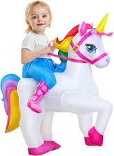 Inflatable Unicorn Costume Kids Unicorn Costume for Halloween Party Cosplay Blow