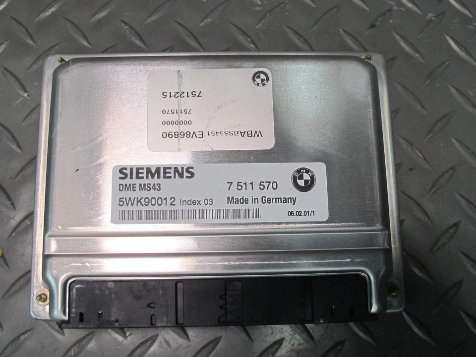 BMW E46 M54 330ci 2001 CONV DME ECU encendido puerta maletero guante cerradura juego de llaves OEM Foto 3 de 4