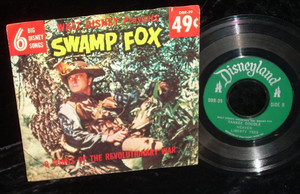 Unknown Singer 45 EP DISNEYLAND DBR-39 Swamp Fox w/ PS Sleeve 1959