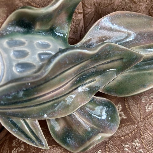Set Of 2 Hand Thrown Pottery Angel Fish Wall Decor Multicolor - - Picture 9 of 14