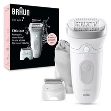 Braun Silk Epil 7 Epilator Wet Dry Hair Removal Shaver Trimmer SE7-041 Silver
