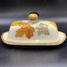 Vintage Franciscan October USA Fall Leaves: Butterdish With Lid