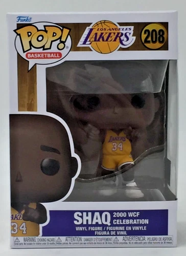 Funko Pop! NBA Basketball Lakers Shaq #208 2000 WCF Celebration W/ Protector