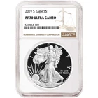 2019-S $1 1-oz Proof American Silver Eagle NGC PF70UC Brown Label