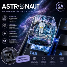 Resin Custom Keycap 1U Handmade Nebula Space Mechanical Keyboard Esc R4 Key cap