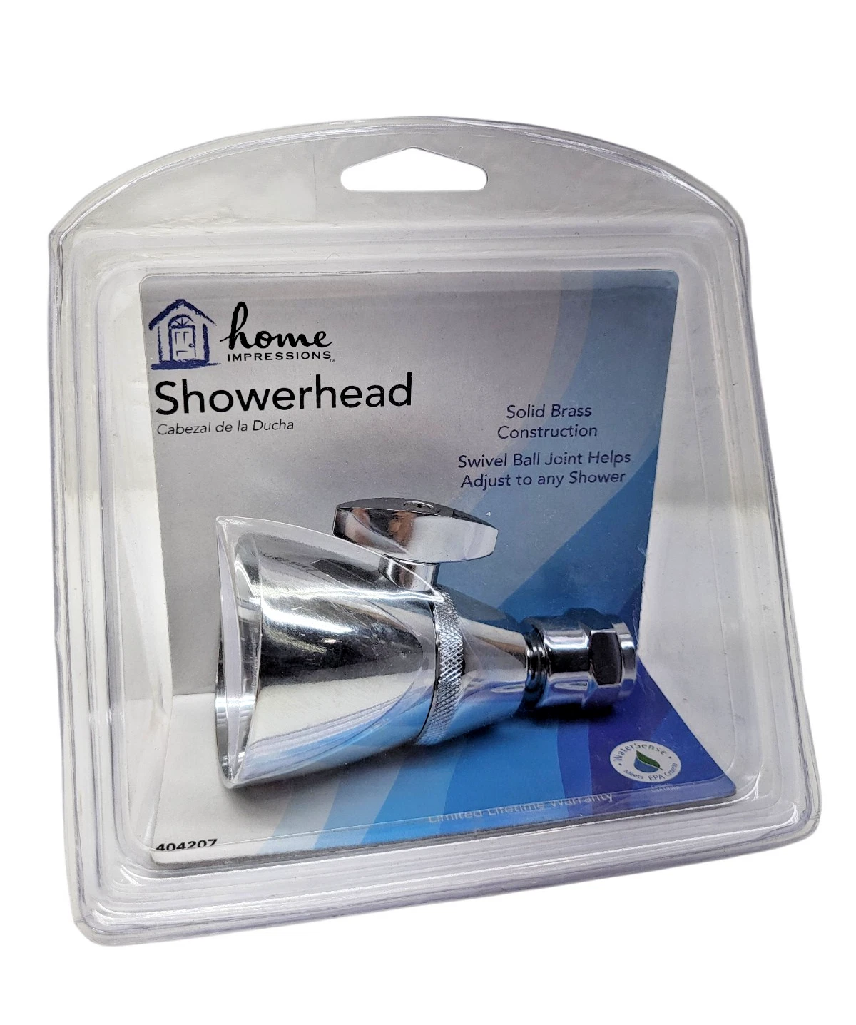 Home Impressions 1-Spray 1.5 GPM Fixed Shower Head, Chrome 404207 Home NEW