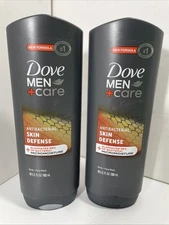 2x Dove Men + Care Skin Defense Antibacterial Body Face Wash 18 oz Each - New