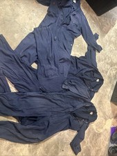 4 Workrite Nomex Coveralls Men's Large R Insulted Navy Blue Vintage Mechanic