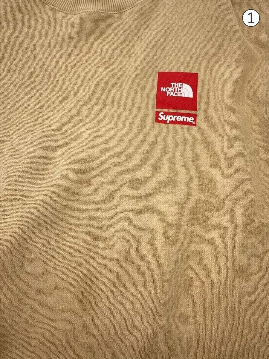 THE NORTH FACE × Supreme Crew neck Sweatshirt cotton beige S THE NORTH FACE × Supreme Crew neck Sweatshirt cotton beige S
