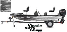 Distressed American Flag USA Fish Graphic Fishing Vinyl Wrap Kit Decal Boat Bass