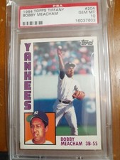 1984 Topps Traded Tiffany BOBBY MEACHAM RC ROOKIE PSA 10 GEM MINT 