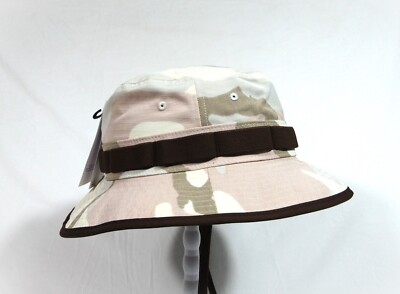 Nike Dri-FIT Apex Camo Print Coconut & Black Bucket Hat Sz S NEW