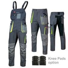 STRECH_Overalls Work TROUSERS or BIB & BRACE Knee Pads Dungarees Multi Pockets