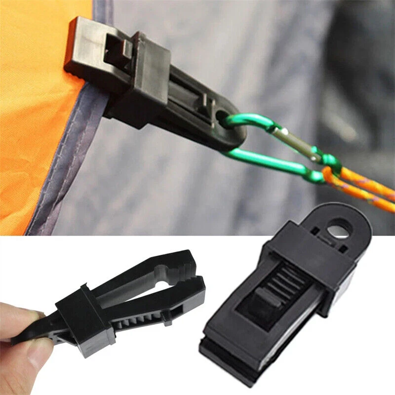 100 PIEZAS Clips de Plástico Ajustables Empuñadura de Bloqueo de Alta Resistencia para Lona y Tela de Sombra EE. UU.+ Foto 4 de 4
