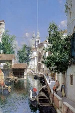 VIEW FROM GIUDECCA R. Santoro water Venice Tile Mural Backsplash Marble Ceramic