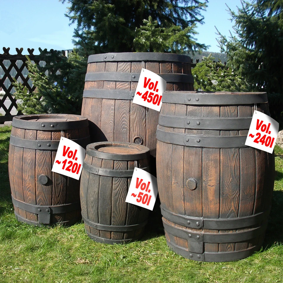 OEKO-SHOPPING.DE REGENTONNE REGENFASS WASSERFASS REGENBEHÄLTER REGENSPEICHER GARTENFASS REGENTANK