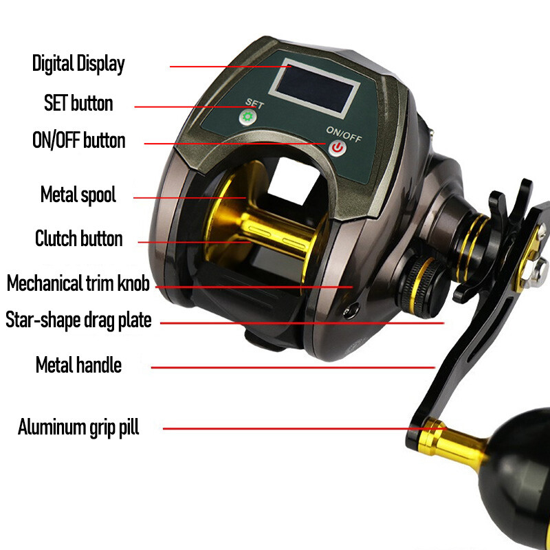 baitcasting reel with digital chip SAMOLLA Fishing 8 oz Ultralight Smart Baitcaster Reels 22 Lb Max Drag 7.2:1 High-Speed Gear Ratio Left Handed Freshwater Saltwater Compact Design Silver TX900 : Sports & Outdoors Shimano, Fishing Reel, SLXDC150HG, Low