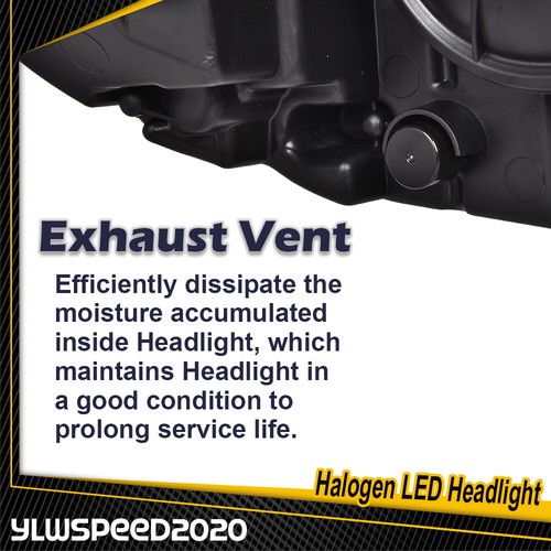Fit For 2015-2022 Dodge Charger Halogen LED DRL Projector Headlights Lamps Pair - Picture 7 of 10