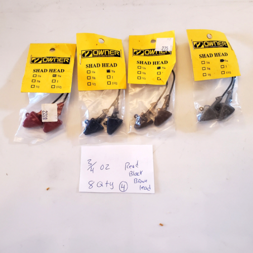 Propietario - Cabezales de sombra - Lote de cabezales de plantilla - 3/4 oz, 8 cantidades, B, R, BL, l - Lote de ganchos para propietarios