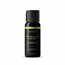 Wicked Sensual Care Lemongrass Ginger Massage Oil 4oz - Scented Massage Oil
