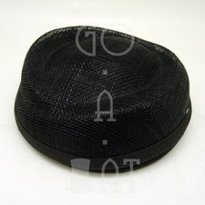  2pcs Sinamay Fascinator Pillbox Hat Woman Millinery DIY Base Wrap  Black