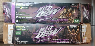 (1)  2014 Ryse Electrifying Berry Game Fuel MTN Dew Empty Carton  Mountain