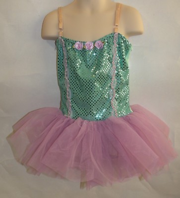 Costume Gallery Teal & Purple Ballerina Tutu Dance Recital Costume Size M Medium