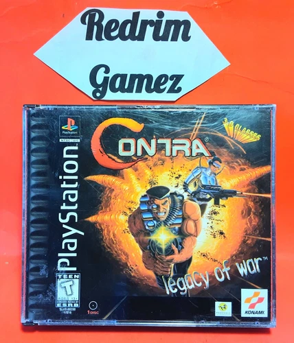 Contra Legacy Of War COMPLETE Black Label Sony PS1 Video Games Konami Shooter
