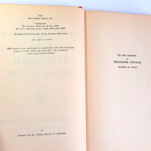 1940 The Standard Opera Guide By George P. Upton & Felix Borowski Blue Ribbon HC - Picture 14 of 24