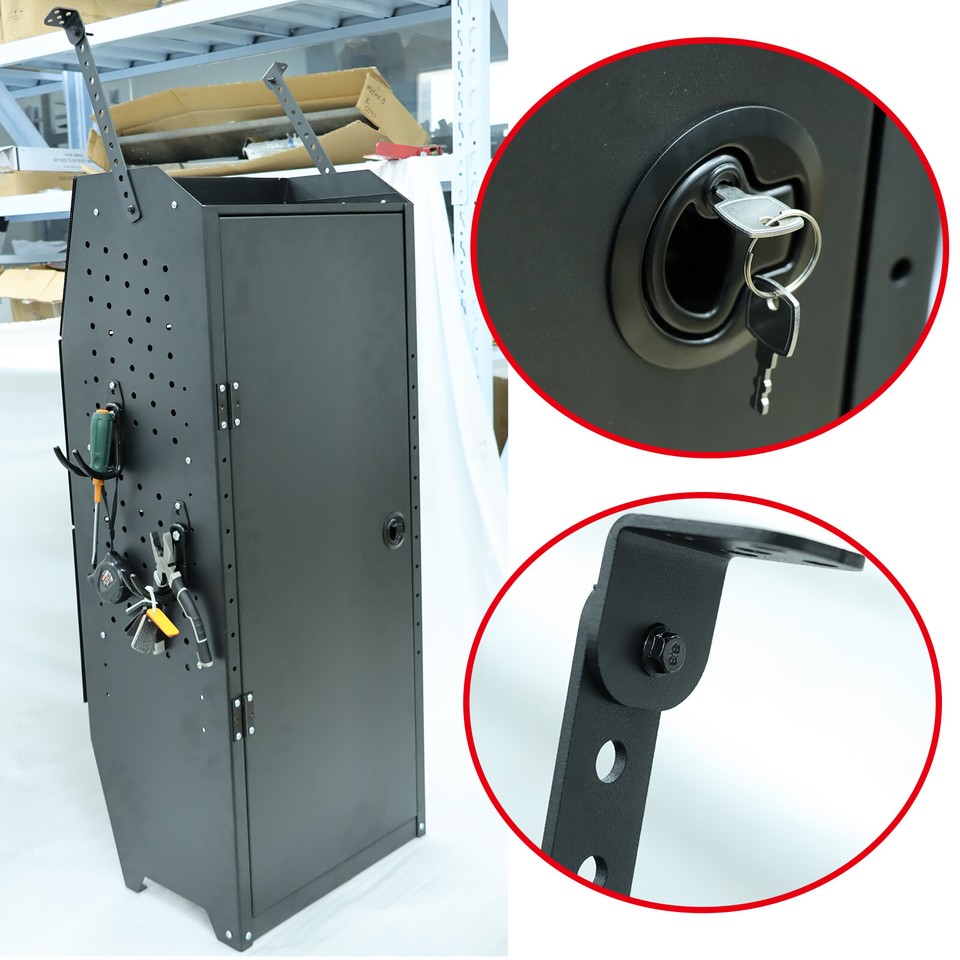 Lockable Van Shelving Van Storage Cabinet w/hook for Full-Size Cargo ...