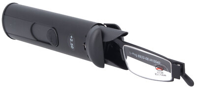 Schmale Lesebrille I-MAG in Schwarz / leichte Premium Lesebrille mit Etui NEU 
