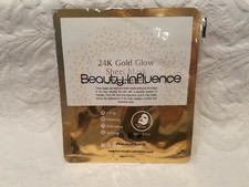 Beauty Influence- 24K Gold Glow Sheet Mask - Lift, Hydrate, Brighten, Soothe