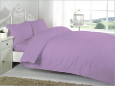 Image of Lilac T200 Egyptian Cotton Duvet Cover Bedding Set with Pillowcases Cover Bed