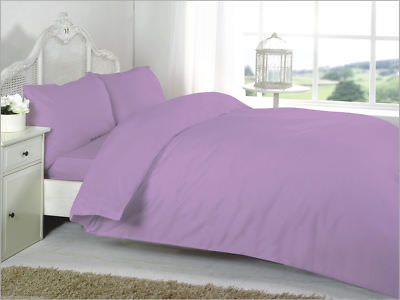 Flieder T200 Ägyptische Baumwolle Bettbezug Bettwäsche Set mit Kissenbezügen Bezug Bett