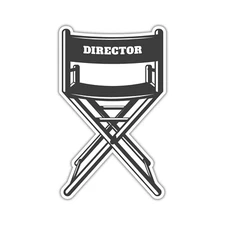 Directors Chair Sticker Vinyl Decal Director Gift Film Waterproof Car Laptop