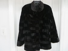 Rosendorf Evans Soft Hairy Fur Coat Jacket Black 8