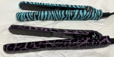 HERSTYLER 2PK MINI FLAT IRON  (BLACK/TURQ BLACK/PURPLE)GENTLY USED