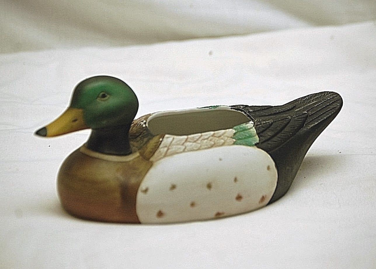 Old Vintage Mallard Duck Decoy Planter Garden Tool Rustic Country Man